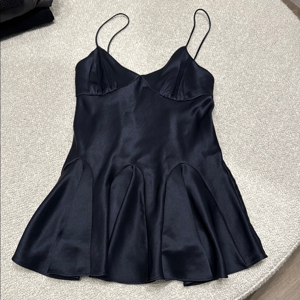 KHAITE navy Mini Dress never worn extra small